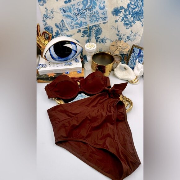 🆕 ZIMMERMANN 🧿 NWOT Separates Balconette & Scarf HW Pant Bikini Set Sz 0 = US2 - Picture 2 of 16